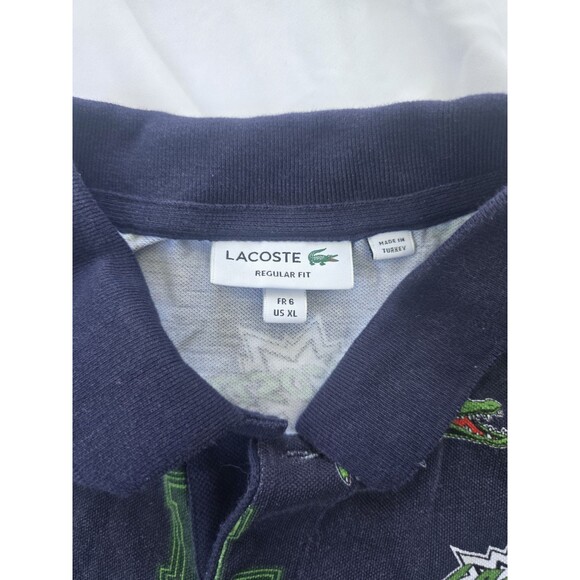Lacoste Icon Heroes Short Sleeve Polo Shirt with  Print Regular Fit Size XL - Picture 3 of 5